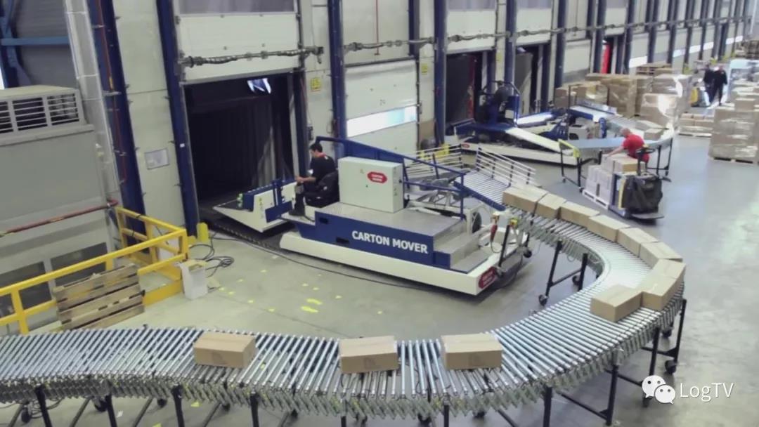 [罗戈导读]高速集装箱卸货机器人;能直接连接集装箱车和输送分拣线;1